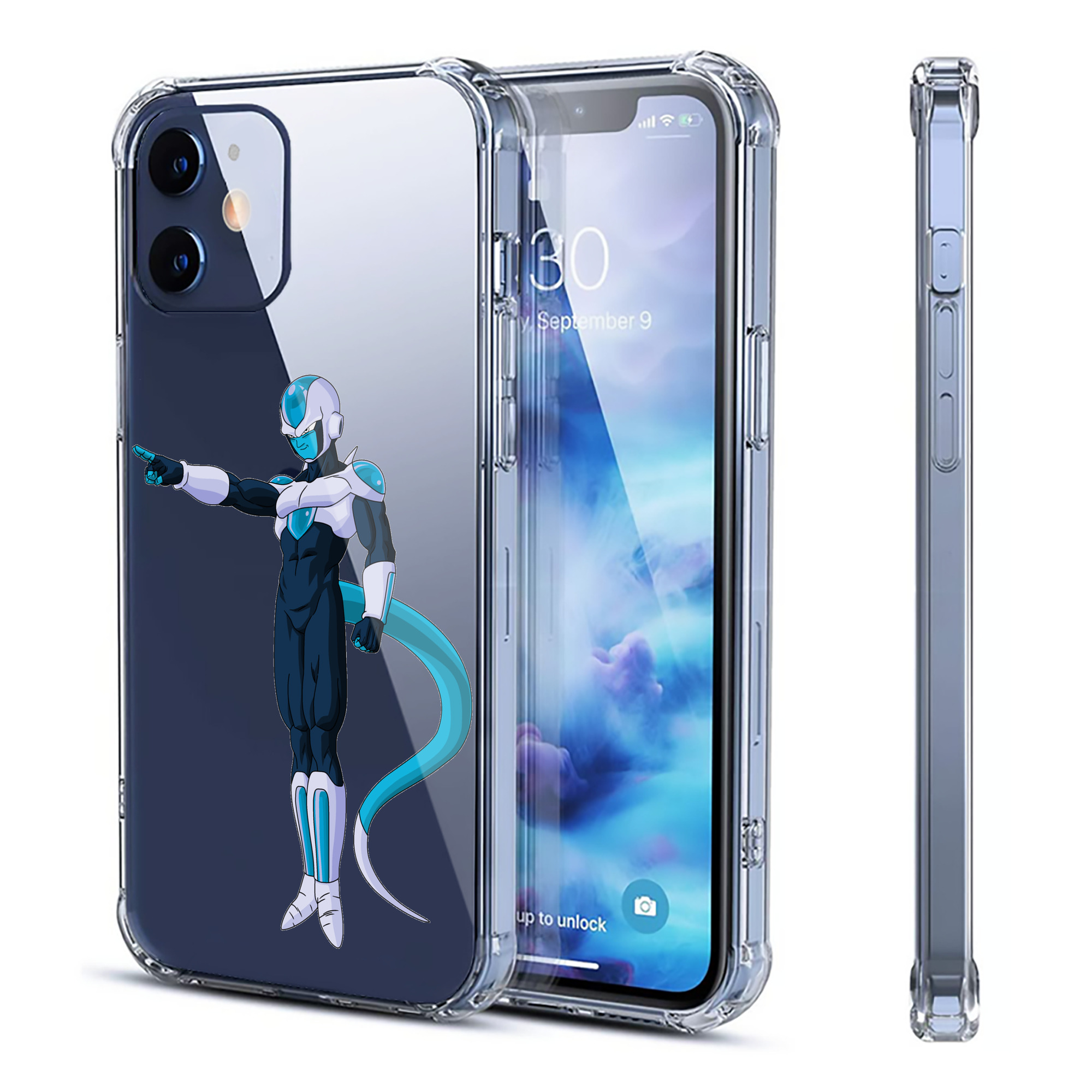 （画像用） ドラゴンボール フリーザ DRAGON BALL Frieza 【iPhone 12シリーズ対応】透明スマホケース（クリアソフトケース）